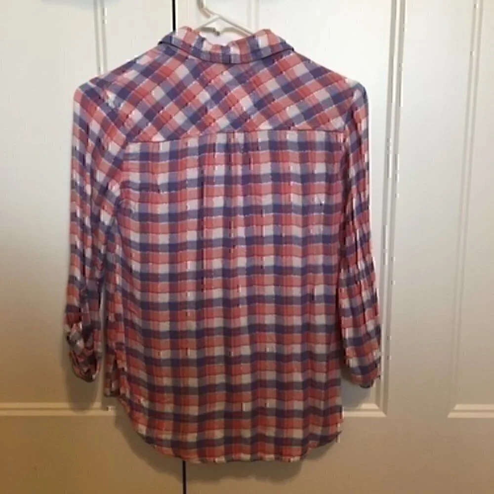 Justice Girls size 12 sparkly flannel